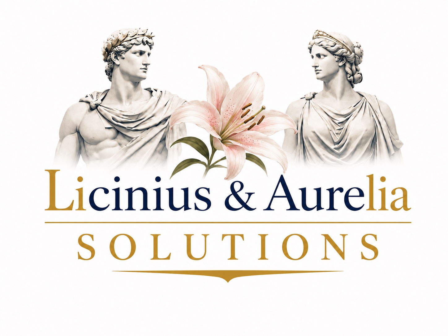 Licinius und Aurelia mit einer Lilie als Bildmotiv von Lilia Solutions